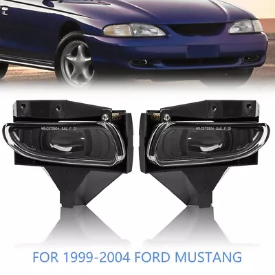 Pair Bumper LED Fog Lights For 1999-2004 Ford Mustang Smoke Replacement Lamps • $65.19