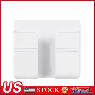 $6.47 • Buy Wall Mounted Mobile Phone Charging Organizer Storage Box Stand Rack (White)