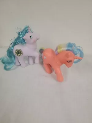 Vintage G1 My Little Pony Unicorn  Jewel Twinkle Eye Speedy & Princess Sparkle • $29.95