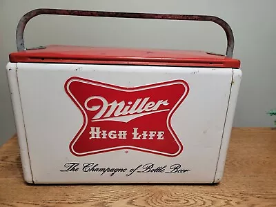 Miller High Life Metal Beer Cooler. 1950's Era.  • $285