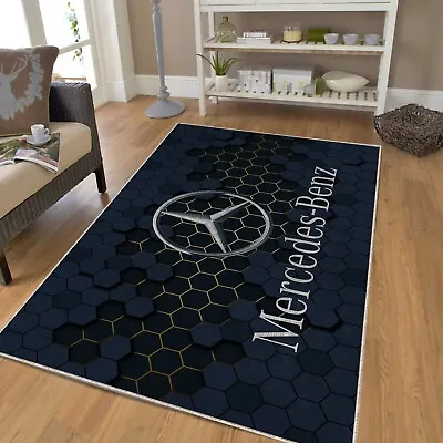 Mercedes Area Rug Cool Mercede Area Rug Gift For Benz Owners Living-room Rug • $222.94