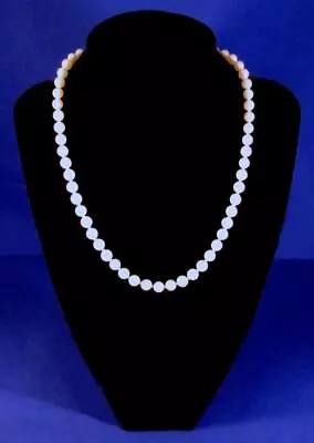 Stunning MIKIMOTO Signed 6MM Cultured PEARL 17  Necklace W/ Silver Clasp • $102.50