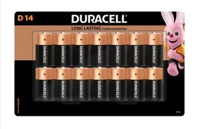 Duracell D Alkaline Batteries 14 Pack • $33.50
