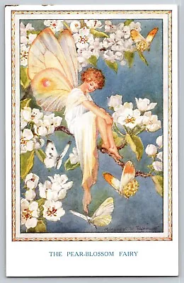 C1905 The Pear Blossom Fairy Butterflies By Margaret W. Tarrant Antique Postcard • $14.95