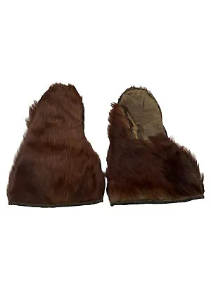 Vintage Winter Men's Beaver Fur Mittens Trappers Winter Gloves • $100