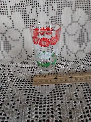1950s RETRO COLLECTIBLE KRAFT FOODS SWANKY SWIG BACHELOR BUTTONS JUICE GLASS: • $10