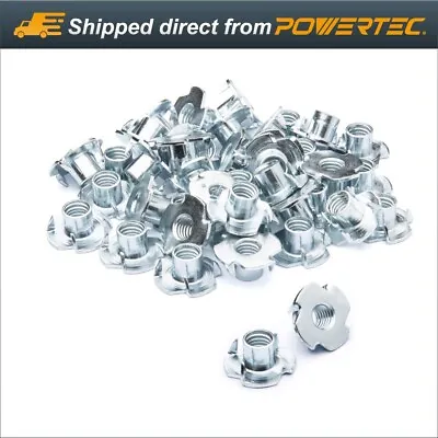 POWERTEC 5/16 -18 T Nuts Pronged Tee Nuts 5/16 Inch-18 By 5/16 Inch-50PK QTN1111 • $12.23