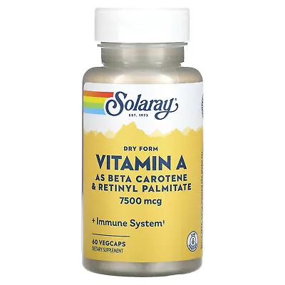 Dry Form Vitamin A 7500 Mcg 60 VegCaps • $11.79