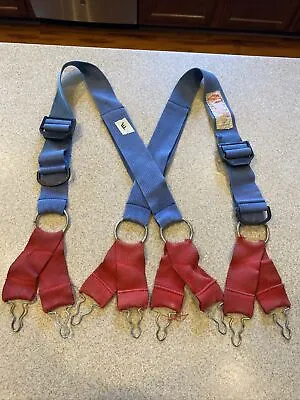 $55 • Buy Firefighter Suspenders Blue Parachute Style  Turnout Pants Morning Pride REGULAR