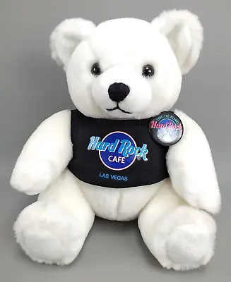 Hard Rock Cafe Las Vegas 8.5  Stuffed Bear With Pin 1990 Harrington And Co Inc • $29