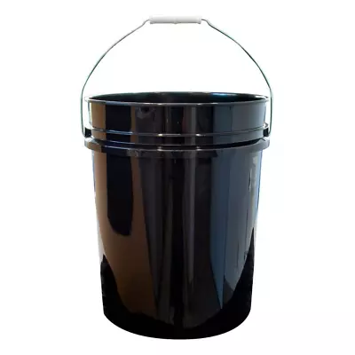 Black Pail 5 Gallon 10 Pack Top Notch Plastic Grip Handle Secure Handling Store • $63.23