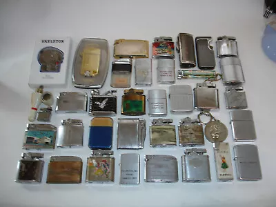 * Large Lighter Lot * Many Vintage Some Novelty ESTATE FIND • $127.51