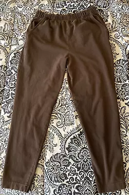 Vintage L.L. Bean Pants Women's Brown High Elastic Waist Size M/P USA Made • $25.99