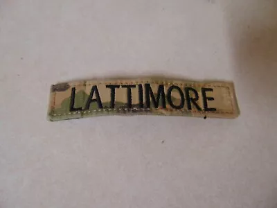 Military Patch Us Army Name Tape Tag Ocp Multicam Sew On With Lattimore • $2.29