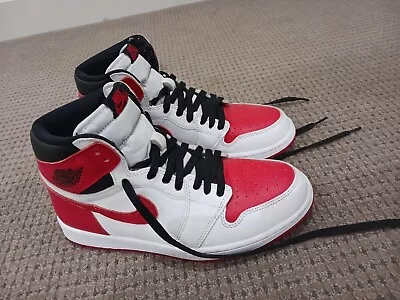 Nike Air Jordan 1 Retro High OG Heritage University Red White Black • $140