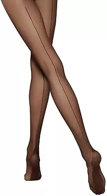 $38.69 • Buy Women’s SHEER TIGHTS PANTYHOSE WITH BACK SEAM And CUBAN HEEL | CHIARA CLASSIC By