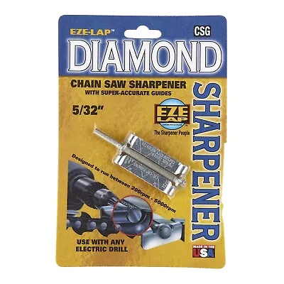 EZE-LAP 5/32  Diamond File Chainsaw Sharpener For 3/8  LP & 1/4  Chain • $20.18