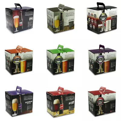 Festival Home Brew Beer Kits Free Next Day Delivery - All Varieties / Styles • £36