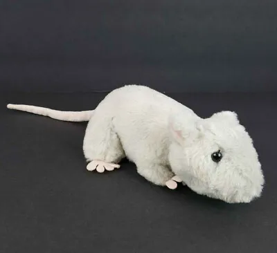 Mouse 8  Plush Realistic Rat Gray Pink Feet Tail Stuffed Animal Toy • $18.95