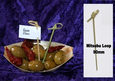 £2.99 • Buy Cute LOOPED MISUBU  Sandwich  BURGER SKEWERS  Bamboo Party Cocktail Sticks Loop