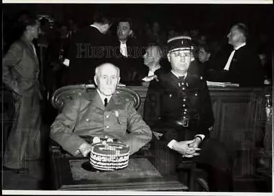 1945 Press Photo Vichy Official Marshal Philippe Petain At His Treason Trial • $9.99