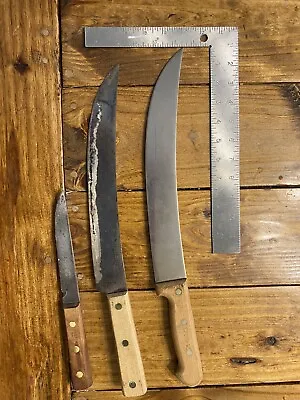 Foster Bros. Butcher Knives Carbon Steel Vintage Knifes • $300