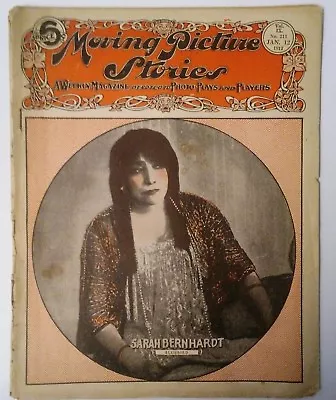 Moving Picture Stories Vol IX No. 211 Jan 12 1917 SARAH BERNHARDT On The Cover • $124