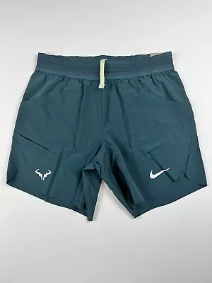 $80 Nike Court Rafa Nadal Shorts 7' Mens Green White Size Small • $70