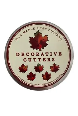 WILLIAMS SONOMA Vintage Decorative Cutters Maple Leaf 5” (set Of 5) • $18