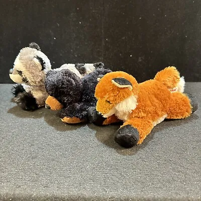 Aurora Mini Flopsie Forest Lot Of 3 8  Plush Stuffed Animal Fox Raccoon Bear • $9.50