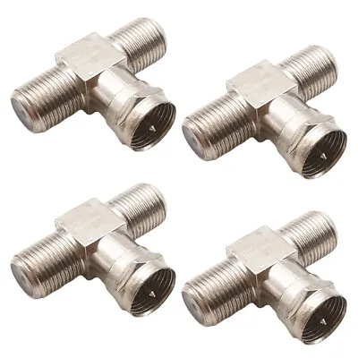 4x F-Type Coax Cable Splitter Combiner Adapter 3 Way Connector RG6 For TV Video • $9.98