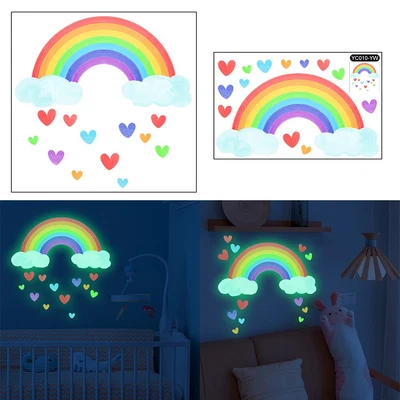 Vinyl Sticker Rainbow Wall Sticker Living Room Luminous Stickers Luminous • $14.61