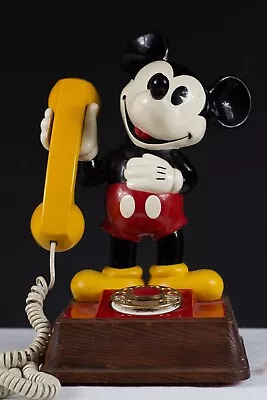 1970s Vintage Mickey Mouse Rotary Dial Telephone • $75