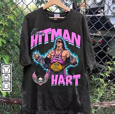 Vintage 90s Graphic Style Bret Hart TShirt - Bret Hart Hitman Sweatshirt - Ameri • $25.99