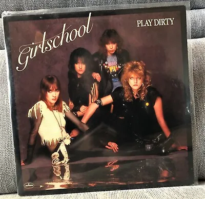 GIRLSCHOOL LP Album 1983 Play Dirty EX Mercury/Bronze Records #422 814 689-1 M-1 • $20