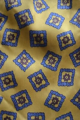 Vintage Yellow Cravat With Geometric Pattern • £4.49