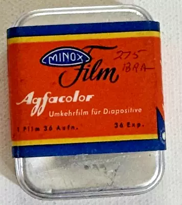 MINOX FILM CT 18 Sealed In Metal Tin. OKT 1966. 36 Exposures. Agfacolor • $20