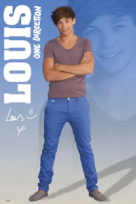 91248 ONE DIRECTION MUSIC LOUIS TOMLINSON SIGNATURE Wall Print Poster UK • £13.14