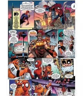 Marvel GRITTY SPIDER-MAN COMIC BOOK Poster Philadelphia FLYERS  3/2/2024 NHL • $9.99