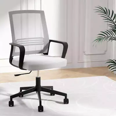 Artiss Mesh Office Chair Computer Gaming Desk Chairs Work Study Mid Back Grey • $55.85