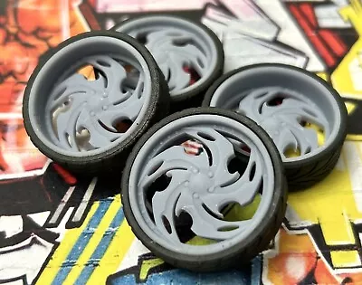 1/24 Resin:  26 Scale-Inch “Delirious” Model Car Wheels/Tires1/25 3D Print • $17.99