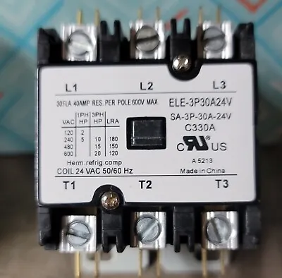 30 AMP Contactor 3 Pole ELE-3P30A24V • $24.95