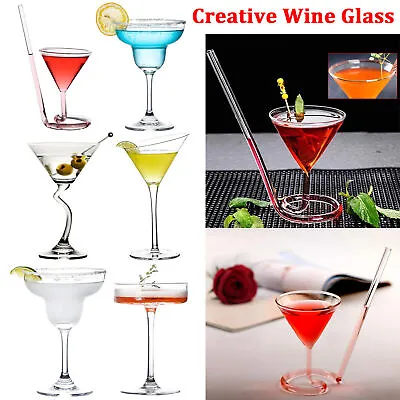 Spiral Cocktail Glass Revolving Martini Glass Creative Wine Glass For Bar Party • $15.49