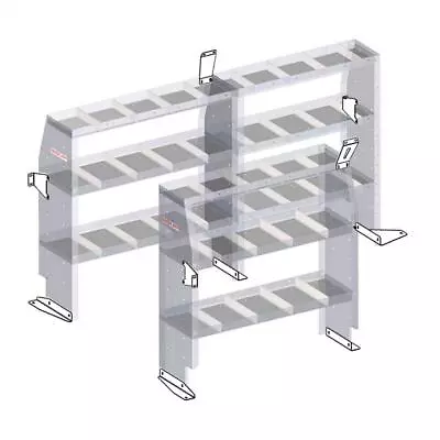 WEATHER GUARD Van Storage Shelving Unit - Shelf Unit Mounting Bracket • $260.54