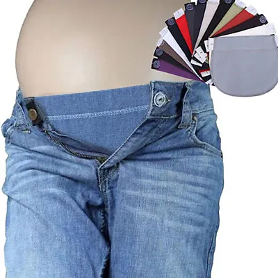 Maternity Pregnancy Belt Adjustable Elastic Waist Extender Clothing Pants  O- DS • £4.84