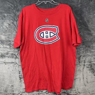 Reebok Montreal Canadiens Shirt Large  Adult Red #6 Weber  Graphic Logo Mens L • $12