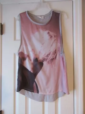 Zara Shirt Tank Silky Fabric Knit Back VGC Size Small Sleeveless  • $7.99