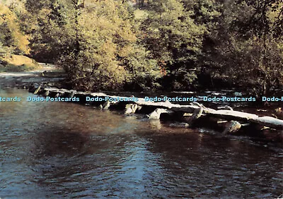 D107953 Tarr Steps. Exmoor. Oldest Clapper Bridge In England Crossing River Barl • £5.99