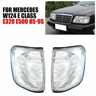 $33.19 • Buy 2X White Turn Signal Corner Light Lens For Mercedes W124 E Class E320 E500 85-95