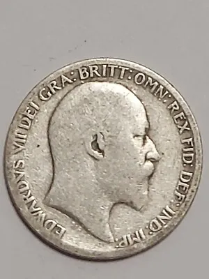 1910 Edward VII Sixpence Silver Coin • £7